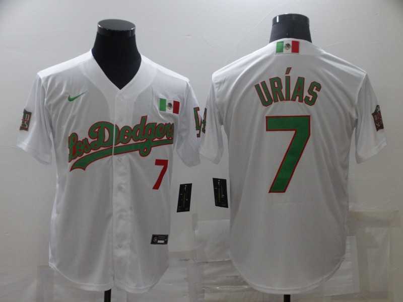 Dodgers 7 Julio Urias White Mexico Cool Base Jersey,We sell and wholesale Dodgers 7 Julio Urias White Mexico Cool Base Jersey on line form chian!